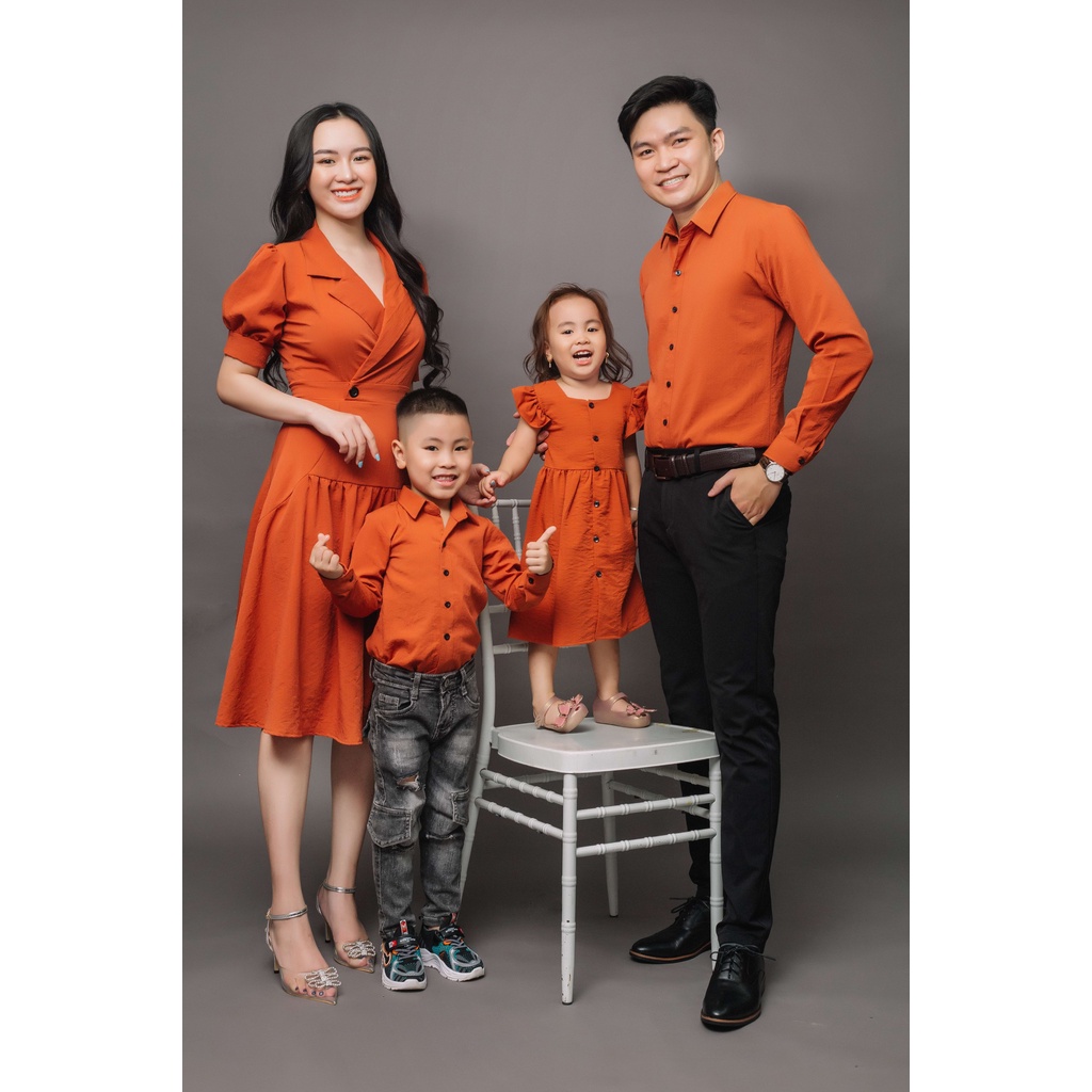 Váy Áo Gia Đình-Váy Áo Cả Gia Đình Chụp Hình (Famawa) Fullsize từ 7-100kgs