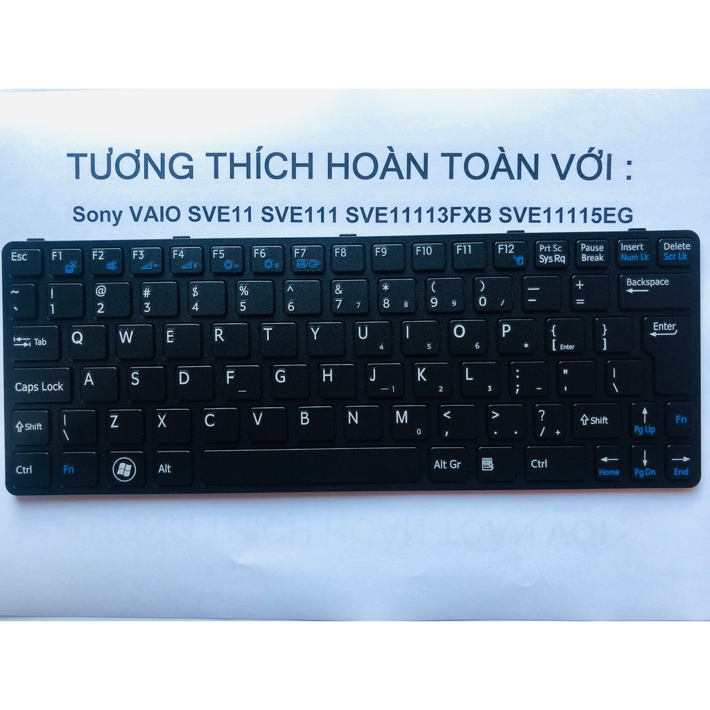 Bàn Phím Laptop SONY VAIO SVE11113FXB SVE11115EG SVE11 SVE111 Hàng Mới 100% Bảo Hành 12 Tháng Toàn Quốc