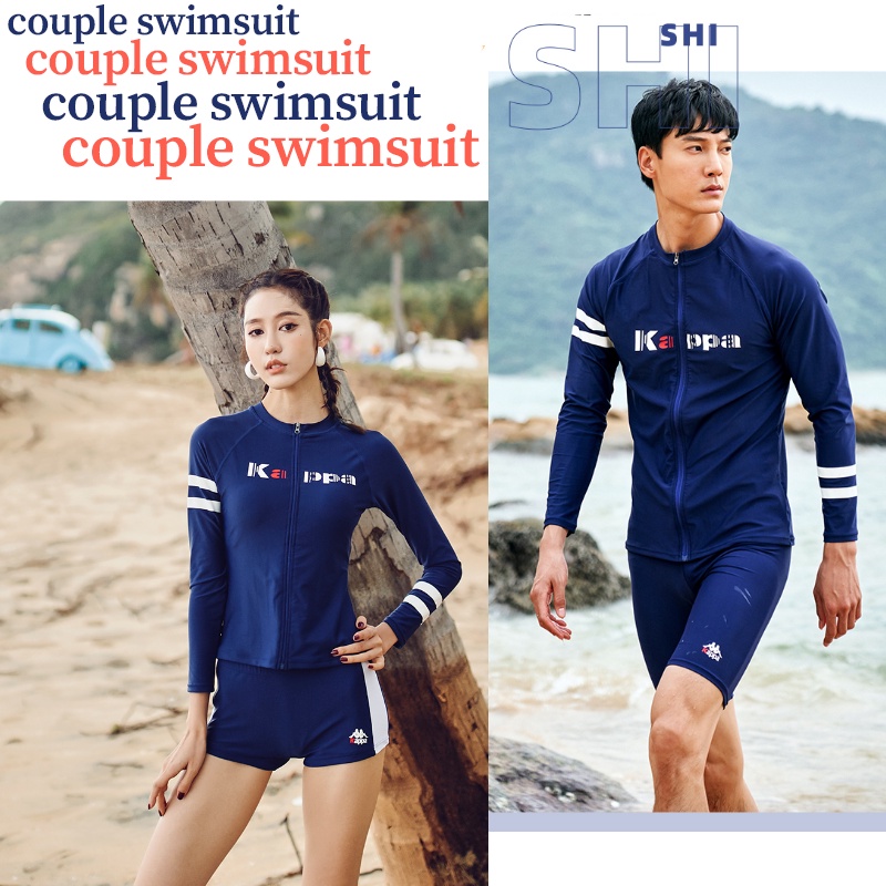 Kappa Bộ Đồ Bơi Kappa Tay Dài Chất Liệu Nhanh Khô Dành Cho Cặp Đôi