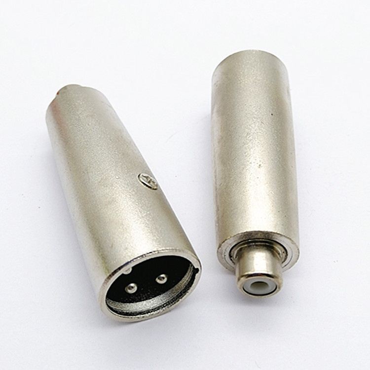 Jack chuyển Canon to AV màu bạc chuyên từ xlr đực sang rca bông sen cái