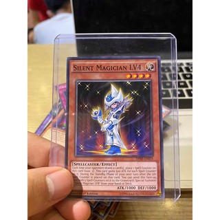 Lá bài thẻ bài Yugioh Silent Magician LV4 - Tặng bọc bài nhựa bảo quản