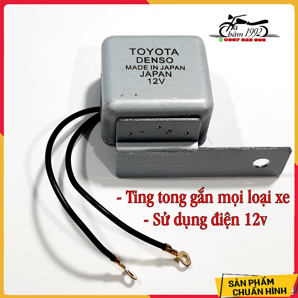 ( Tặng 2 diot) Cục kêu Xi Nhan Ting Tong DENSO TOYOTA Kèm Cục Chớp Điện Tử