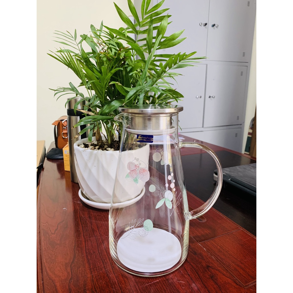 Bình đựng nước 1800ml - Bình thủy tinh chịu nhiệt 1800ml