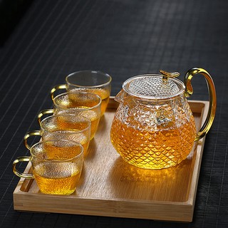 Bộ Ấm Trà Bằng Thủy Tinh Trong Suốt Chất Lượng Cao Yoyoyo01
