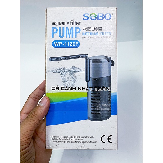 BƠM LỌC MƯA HỒ CÁ SOBO 1120F 20W 900L/H