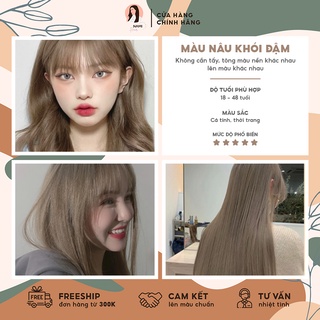Thuốc Nhuộm Tóc Màu Nâu Khói Đậm Không Cần tẩy NAMI HAIR 7/11