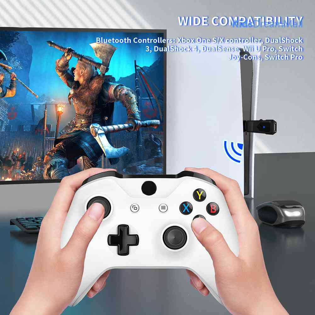 Đầu Nối Tay Cầm Điều Khiển Chơi Game PS5 PS4 PS3 OLED PC Màu Đen