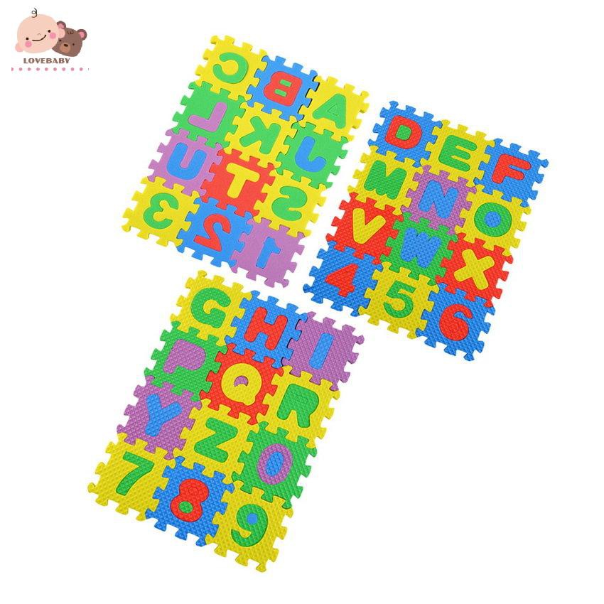 Bộ Đồ Chơi Xếp Hình Chữ Và Số Bằng Xốp Nhiều Màu Cho Bé