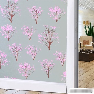 Decal 1 mét dán kính mờ khổ 45cm có sẵn keo - cây hồng