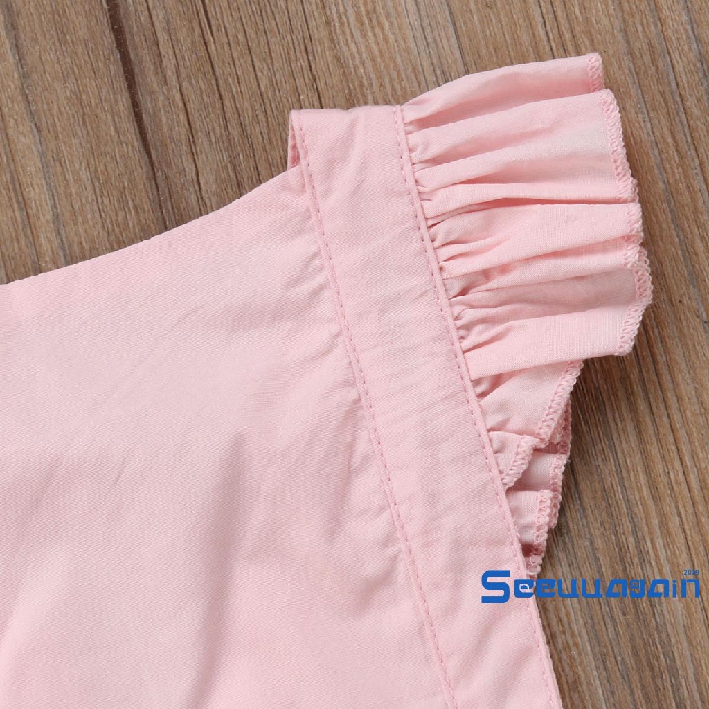 Bộ Bodysuit Một Mảnh Màu Hồng Dễ Thương Cho Bé