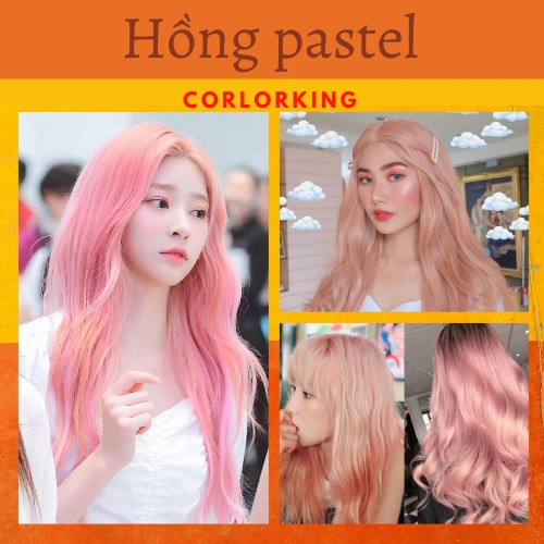 Thuốc nhuộm tóc Hồng pastel nhuộm tóc tại nhà hot trend 2021 Colorking, MAGIC COLOR