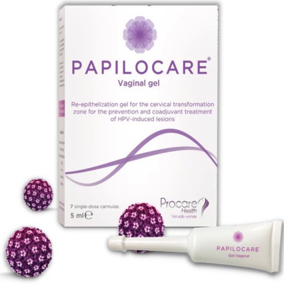 PAPILOCARE Gel phụ khoa tăng đào thải HPV, phục hồi và dự phòng tổn thương cổ tử cung do HPV