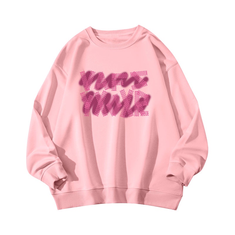 NRVP Áo thun tay dài oversize in họa tiết phong cách Hàn Quốc cho nữ