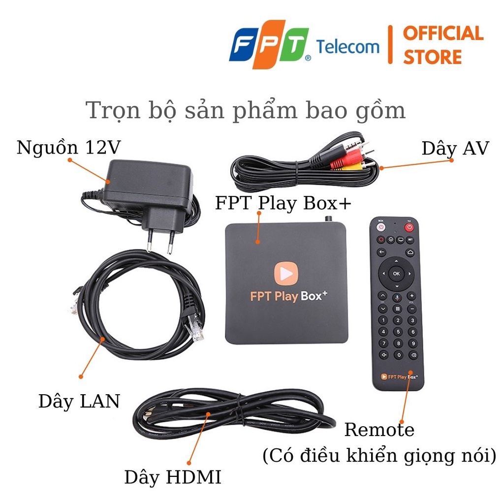 FPT Play Box+ Model S500 - RAM 1Gb ROM 8Gb - Android TV 10 - Điều Khiển Bằng Giọng Nói