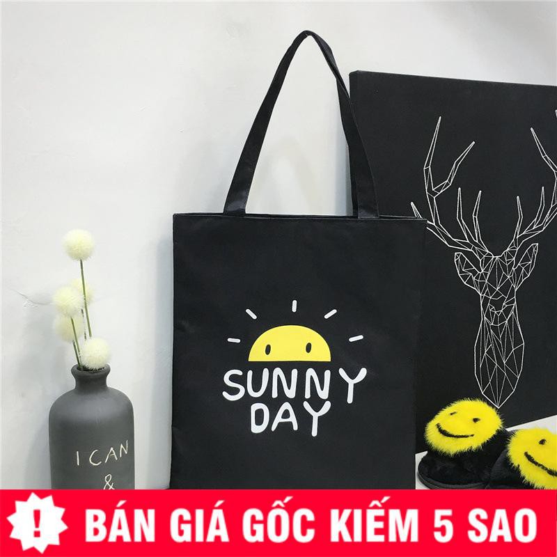 Túi Tote Mặt Trời Sunny Day Có Dây Kéo Chắc Chắn