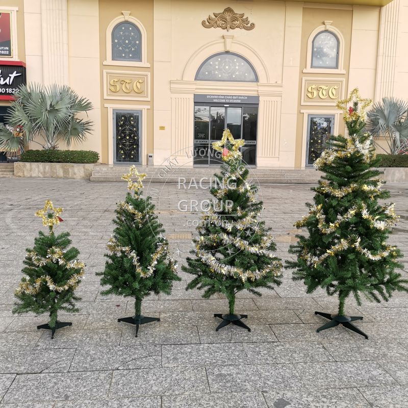 Cây thông noel mini để bàn 1m2 trang trí giáng sinh cho phòng ngủ, phòng khách tặng kèm ngôi sao đỉnh và dây kim tuyến