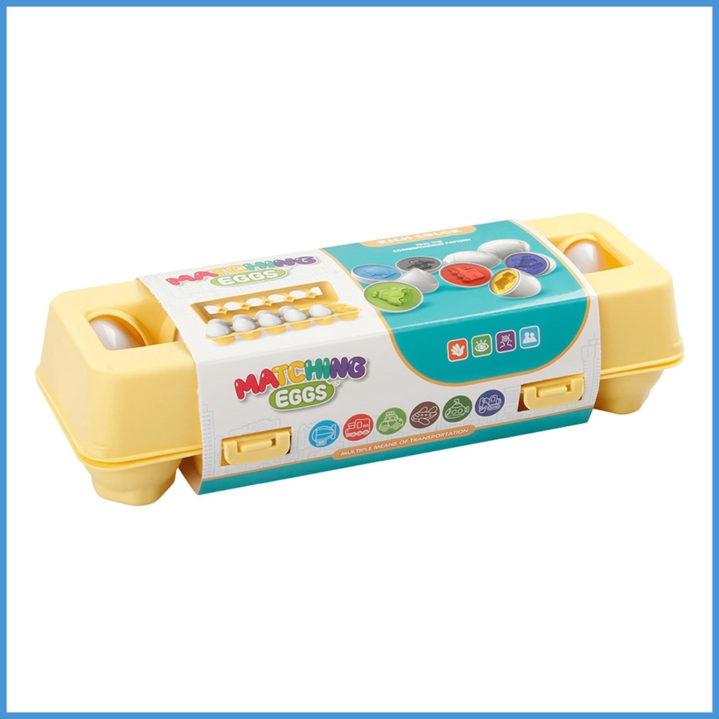Bộ 12 Trứng Đồ Chơi Ghép Hình Màu Sắc Theo Phương Pháp Montessori Cho Bé Từ 1 2 3 Tuổi