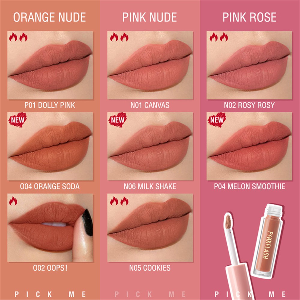 (Hàng Mới Về) Son Môi Dạng Lỏng Chống Thấm Nước Lâu Trôi Màu Sắc Thời Trang | BigBuy360 - bigbuy360.vn