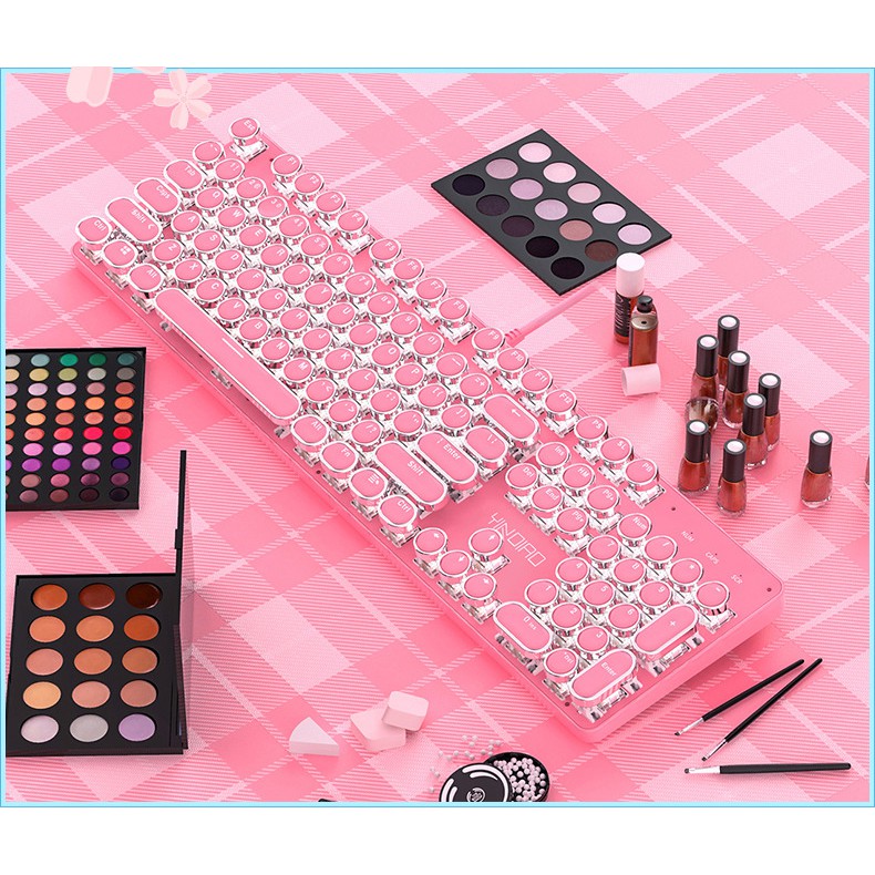 Bộ phím cơ hồng YNDIAO limited,keycap tròn, custom Bảo hành 1 năm | BigBuy360 - bigbuy360.vn