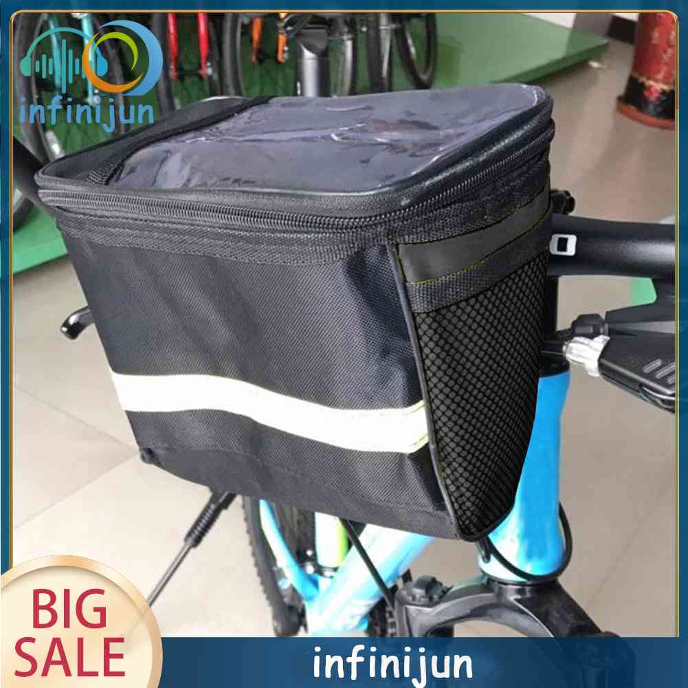 Túi Đựng Điện Thoại Định Vị Gắn Tay Lái Xe Đạp Kèm Dải Phản Quang