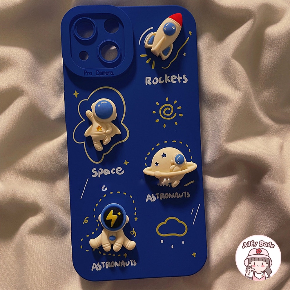 Ốp Điện Thoại TPU Mềm Hình Phi Hành Gia 3D Cho IP 13 12 11 Pro Max XS XR 8 7 Plus