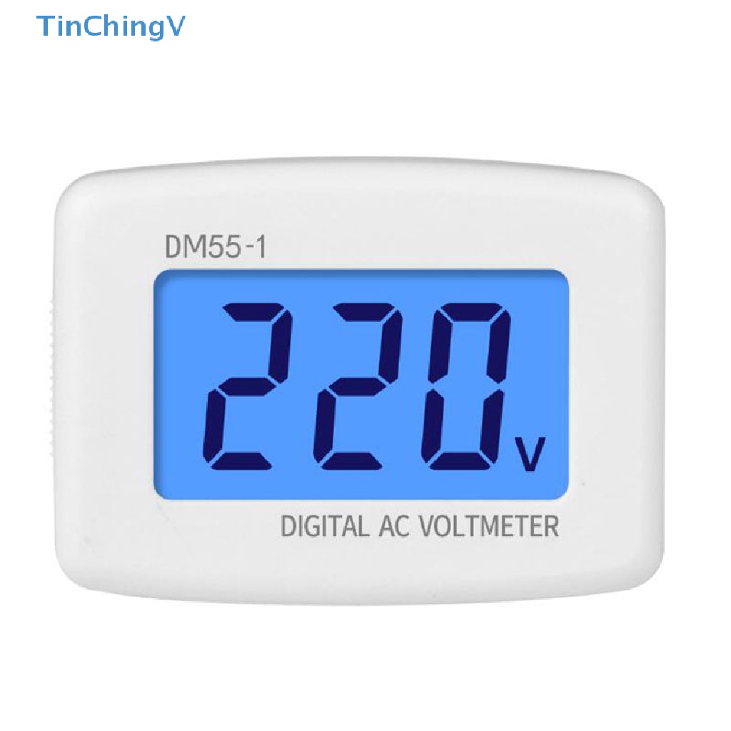 Vôn Kế Kỹ Thuật Số AC 80-300V Phích Cắm US DM55-1 Có Màn Hình LCD