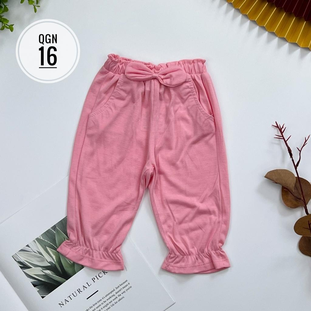 Quần dài cho bé, quần dài bé gái chất thun cotton mềm mát, nhiều màu, size 1-7 - SUNKIDS