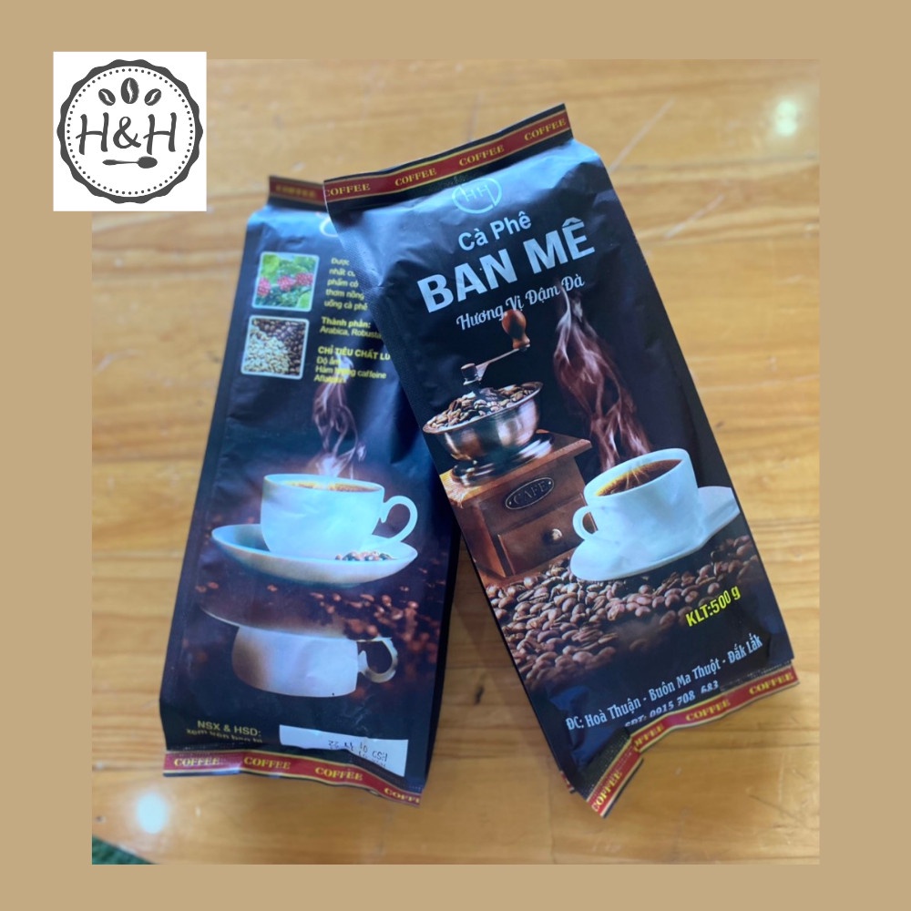 [SALE SỐC- Bịch 500g ]  CÀ PHÊ RANG XAY NGUYÊN CHẤT BAN MÊ H&H- BÌ NÂU -  CHO NGÀY MỚI TRÀN ĐẦY NĂNG LƯỢNG | BigBuy360 - bigbuy360.vn