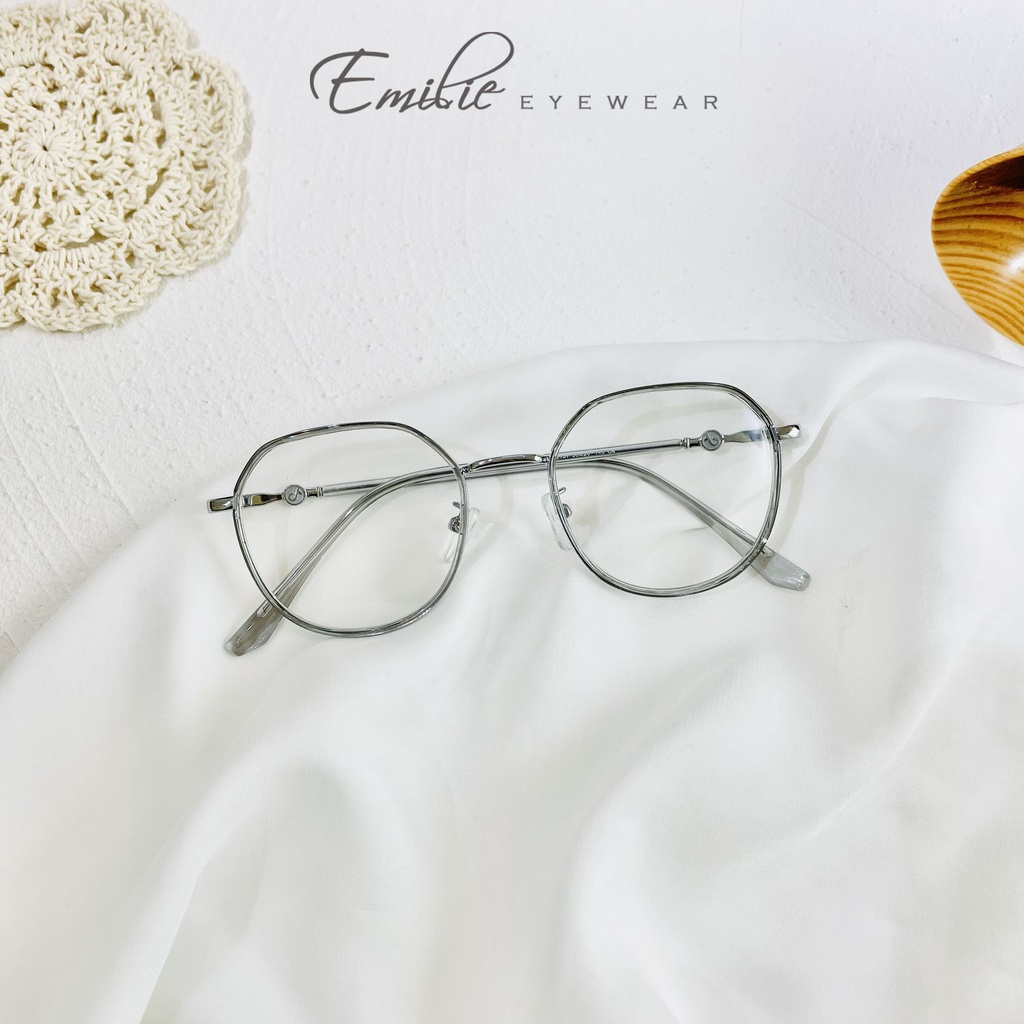 Gọng kính tròn bầu mảnh nhẹ chắc chắn nhiều màu Pastel Kính mắt Emilie phụ kiện thời trang 2137
