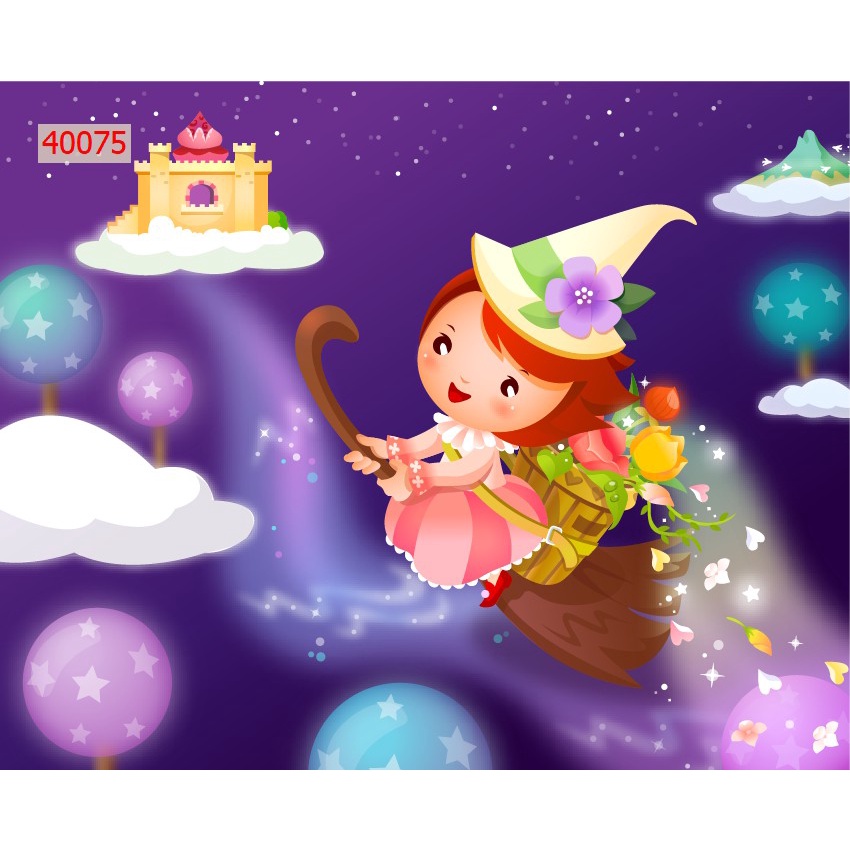 Decal dán tường cho bémẫu hoạt hình đáng yêu