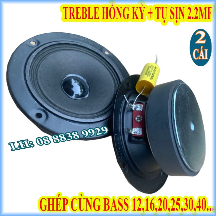 LOA TREBLE HỒNG KÌ TRÒN 10CM KÈM TỤ HÀNG VIỆT CHẤT LƯỢNG - GIÁ 2 LOA