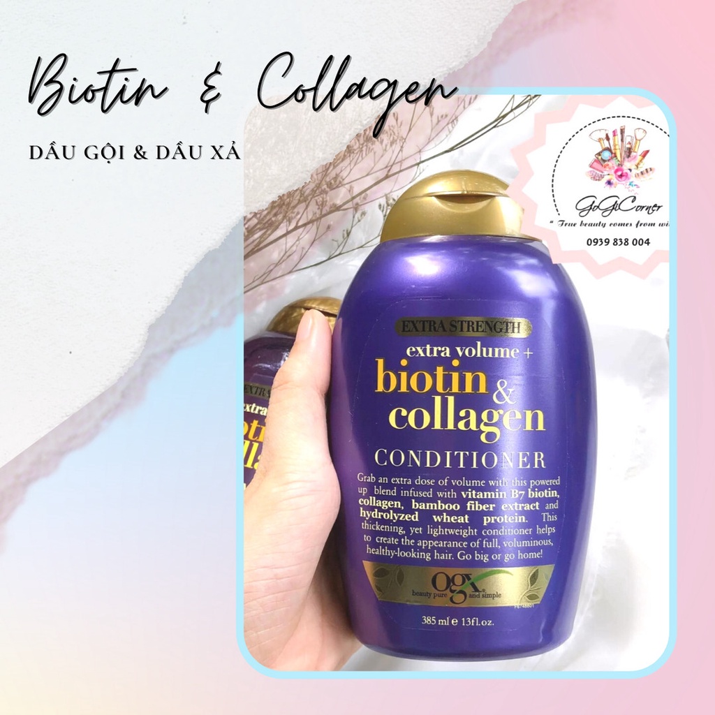 DẦU GỘI VÀ DẦU XẢ BIOTIN & COLLAGEN SHAMPOO 385ML