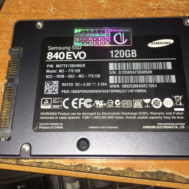 Ssd samsung evo 750 120g