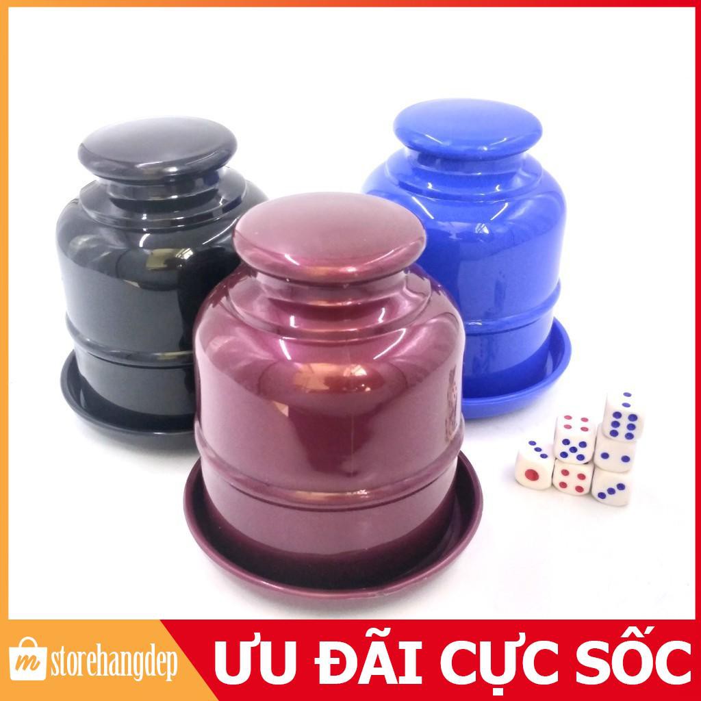 ⏩Bộ lắc xí ngầu - Dụng cụ lắc xí ngầu uống bia phục vụ vui chơi - lắc xúc xắc [Hàng đẹp]