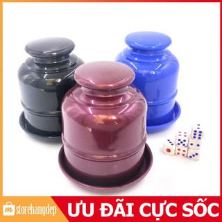 ⏩Bộ lắc xí ngầu – Dụng cụ lắc xí ngầu uống bia phục vụ vui chơi – lắc xúc xắc [Hàng đẹp]