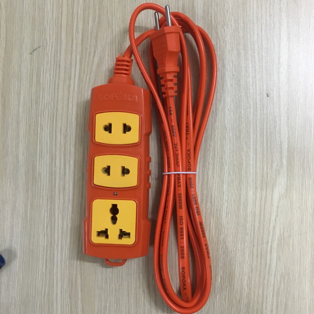⚡CHÍNH HÃNG⚡ Ổ CẮM CHỊU TẢI SOPOKA 3000W- 6000W DÂY 3 MÉT
