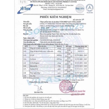 Tảo Diệp Lục Collagen 100gr .