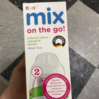 Bình sữa 2in1 Flori- Mix 300ml( có ngăn đựng sữa tiện lợi)