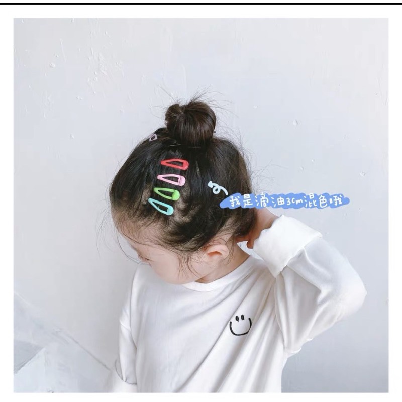 Kẹp tóc nhiều màu kiểu đơn giản vintage cho mẹ và bé