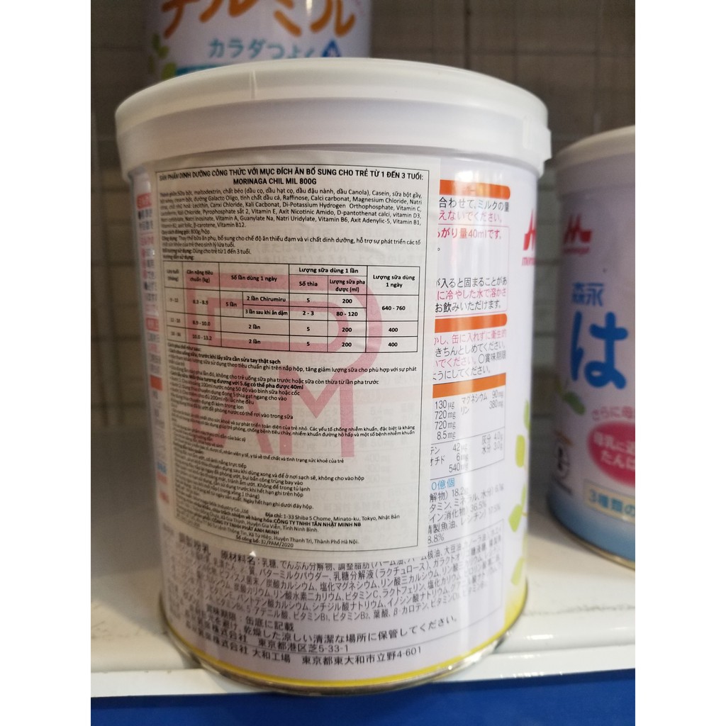 Sữa Morinaga 0-1, 1-3 (800g) nội địa Nhật Bản