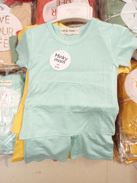 Bộ Cộc Tay Cotton Thun Lạnh Màu Trơn Cực Đẹp Cho Bé (	SP000950) | BigBuy360 - bigbuy360.vn