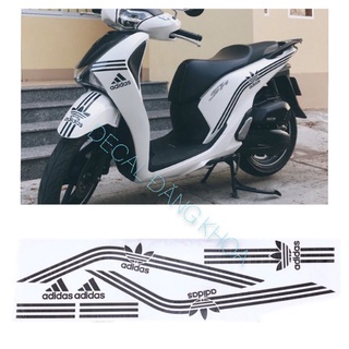 Tem xe ADIDAS đủ màu( dán được cho các dòng xe sh,vision,lead,....)tem chống phai màu