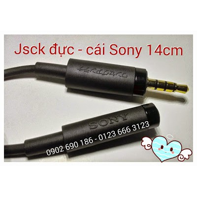 Jack nối 3.5mm đực- cái Sony 14cm