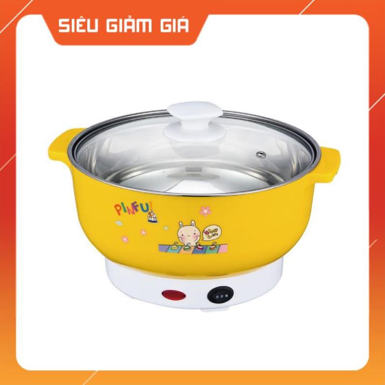 🔐Bảo Hành 1 Năm🔐 Nồi Lẩu Điện Mini Đa Năng Nika 24cm 1000W Inox 304, Tiện Dụng Cho 2-3 Người Dùng, Siêu Tiện Dụng