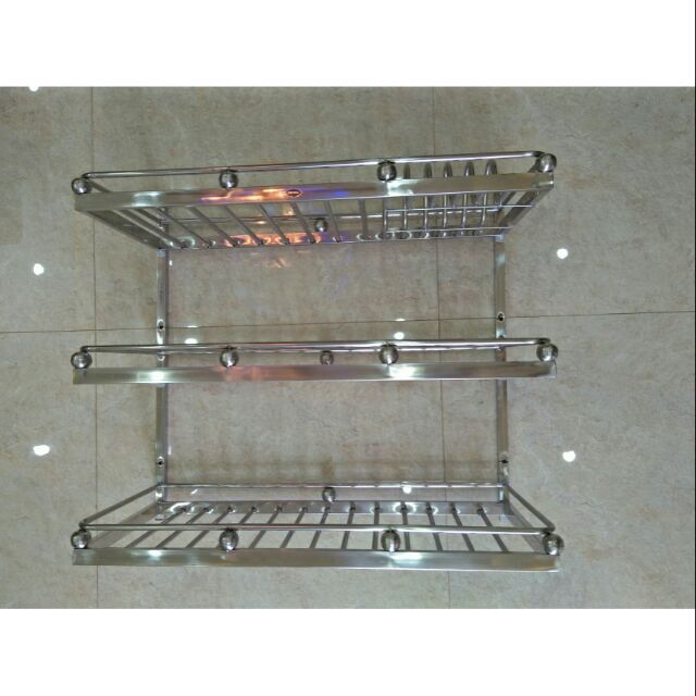 Giá để bát 3 tầng treo tường inox