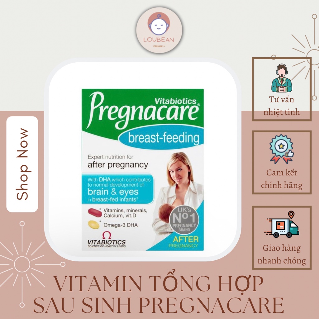 Vitamin tổng hợp Pregnacare Breastfeeding cho mẹ sau sinh cho con bú bổ sung chất cho sữa mẹ nội địa Anh