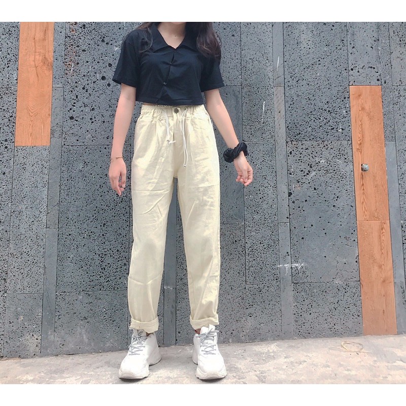 Áo croptop nusxeo đen