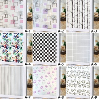 Lá xanh và hoa dán tường phòng tắm, phòng khách, che cửa sổ [kích thước 45cm - thể tích dài 100cm]