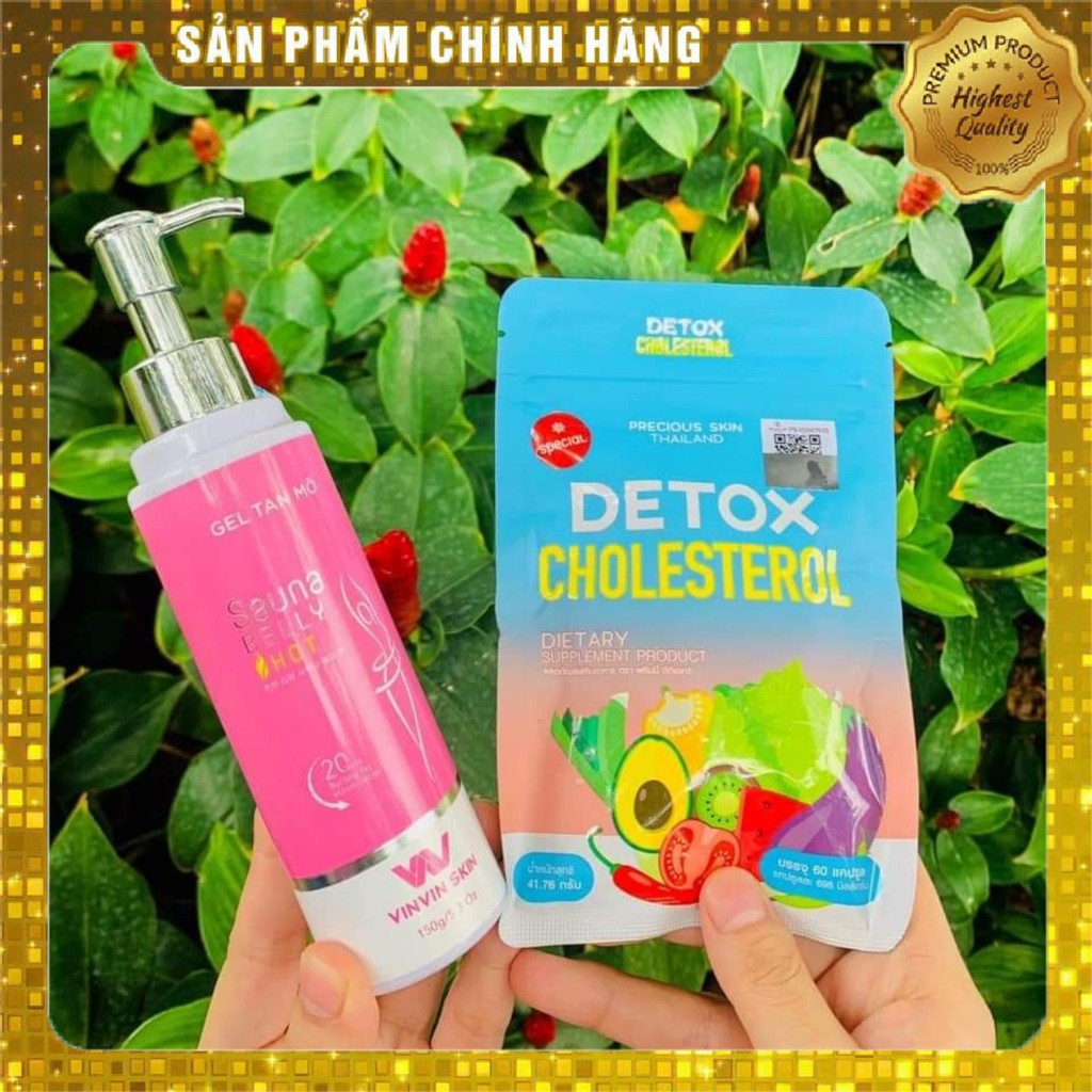 [CHÍNH HÃNG]Combo thần thánh vinvinskin ( khử mỡ+ detox)