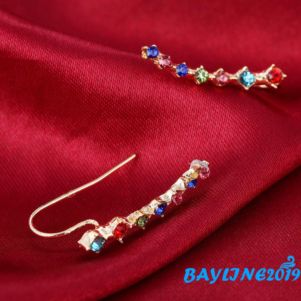 Đôi khuyên tai đính đá pha lê thanh lịch cho nữ